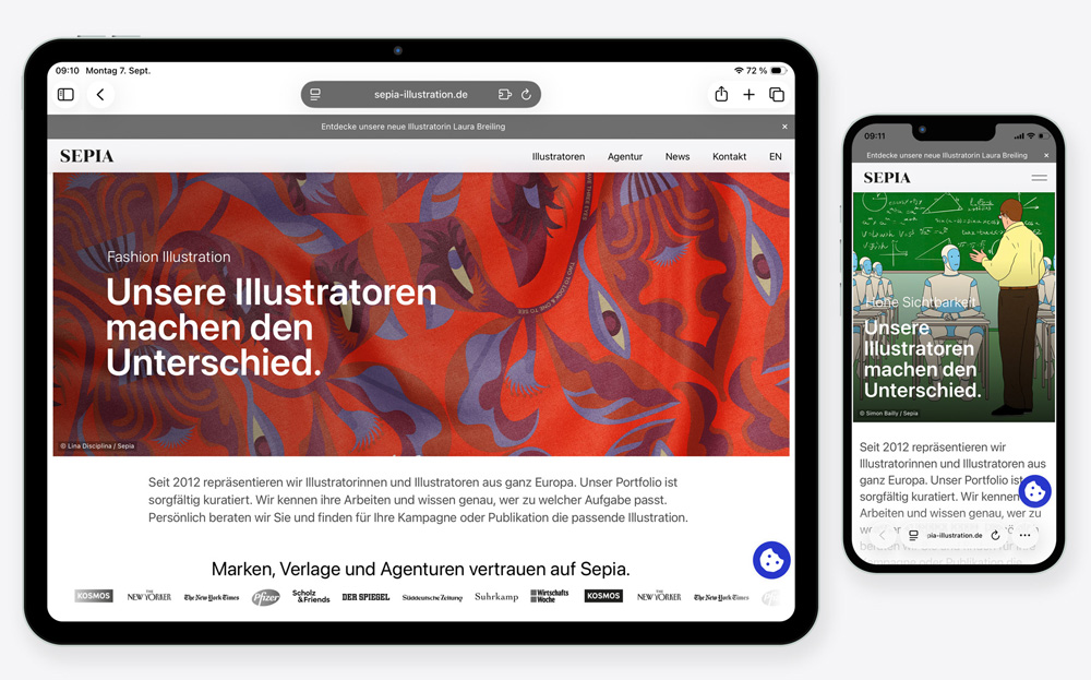 website of sepia-illustration.de