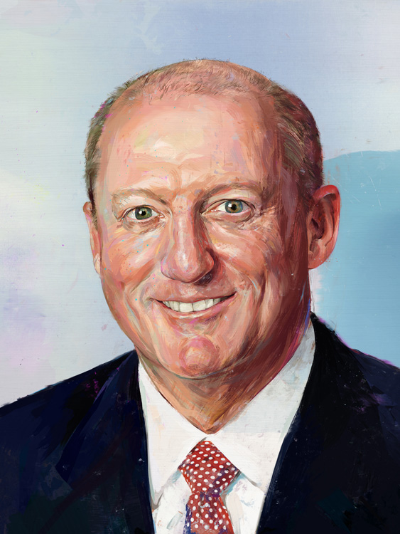 Portrait painting of Greg Abel
