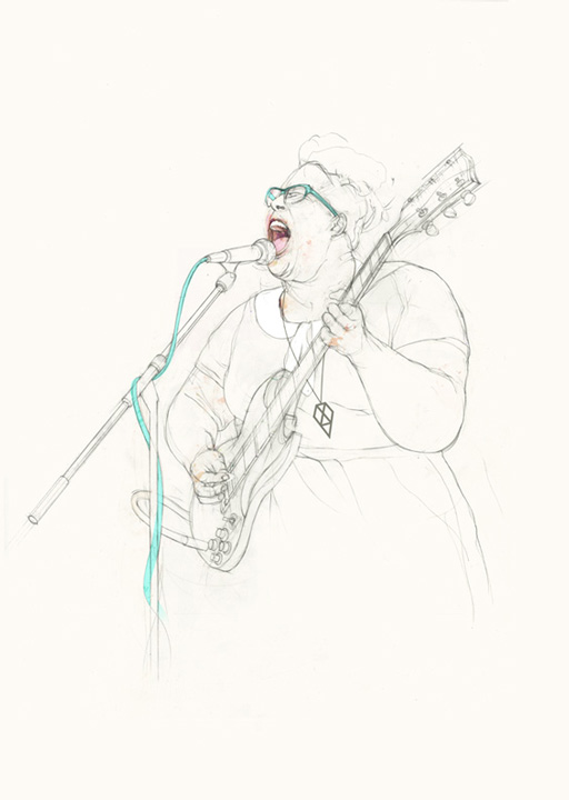 drawn portrait of Brittany Howard